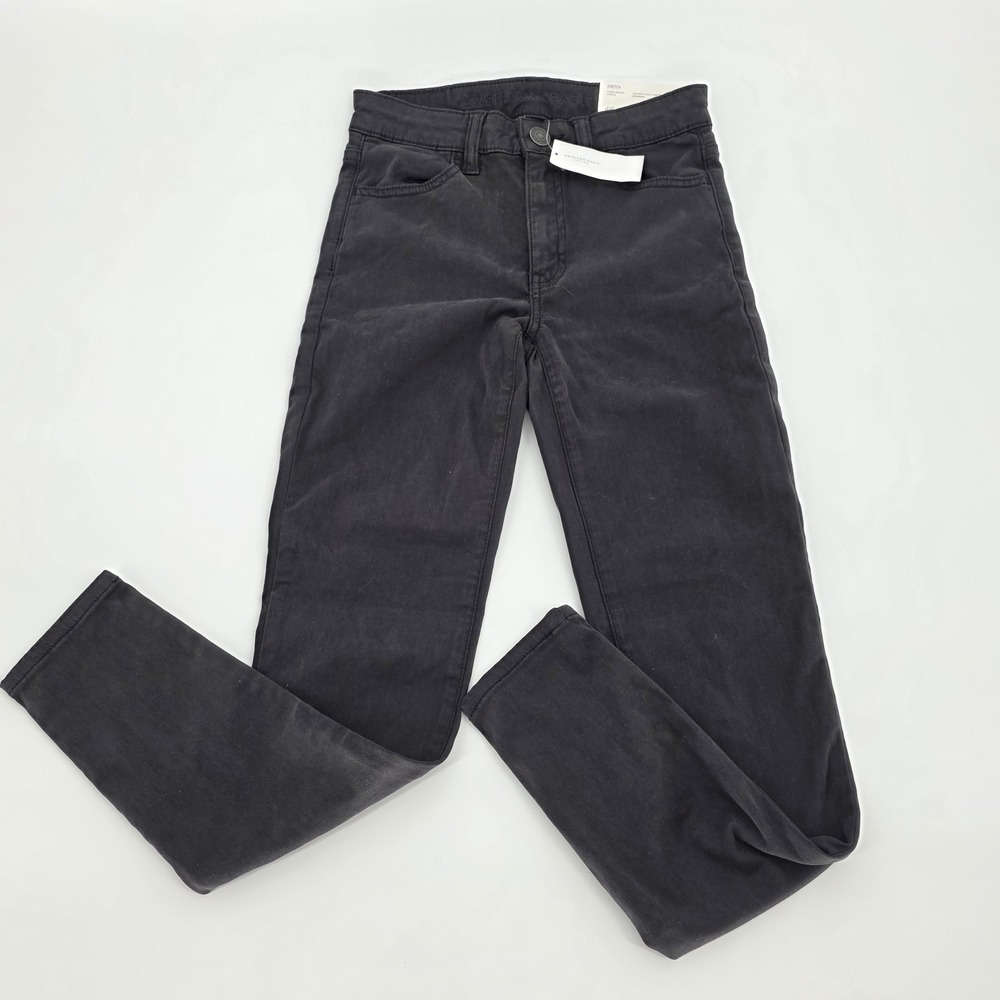 American Eagle Outfitters Jeans Womens 00 Black Hi-Rise Jegging Short Dream Jean
